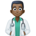 Man Health Worker: Dark Skin Tone Emoji Copy Paste ― 👨🏿‍⚕ - facebook