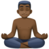 Man In Lotus Position: Dark Skin Tone Emoji Copy Paste ― 🧘🏿‍♂ - facebook