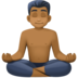 Man In Lotus Position: Medium-dark Skin Tone Emoji Copy Paste ― 🧘🏾‍♂ - facebook