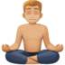 Man In Lotus Position: Medium-light Skin Tone Emoji Copy Paste ― 🧘🏼‍♂ - facebook