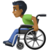 Man In Manual Wheelchair: Medium-dark Skin Tone Emoji Copy Paste ― 👨🏾‍🦽 - facebook