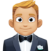 Man In Tuxedo: Medium-light Skin Tone Emoji Copy Paste ― 🤵🏼‍♂ - facebook