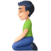 Man Kneeling: Light Skin Tone Emoji Copy Paste ― 🧎🏻‍♂ - facebook