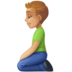 Man Kneeling: Medium-light Skin Tone Emoji Copy Paste ― 🧎🏼‍♂ - facebook