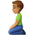 Man Kneeling: Medium Skin Tone Emoji Copy Paste ― 🧎🏽‍♂ - facebook