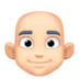 Man: Light Skin Tone, Bald Emoji Copy Paste ― 👨🏻‍🦲 - facebook