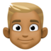 Man: Medium-dark Skin Tone, Blond Hair Emoji Copy Paste ― 👱🏾‍♂ - facebook