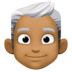 Man: Medium-dark Skin Tone, White Hair Emoji Copy Paste ― 👨🏾‍🦳 - facebook