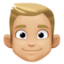 Man: Medium-light Skin Tone, Blond Hair Emoji Copy Paste ― 👱🏼‍♂ - facebook