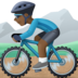 Man Mountain Biking: Dark Skin Tone Emoji Copy Paste ― 🚵🏿‍♂ - facebook
