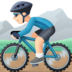 Man Mountain Biking: Light Skin Tone Emoji Copy Paste ― 🚵🏻‍♂ - facebook