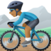 Man Mountain Biking: Medium-dark Skin Tone Emoji Copy Paste ― 🚵🏾‍♂ - facebook