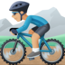 Man Mountain Biking: Medium-light Skin Tone Emoji Copy Paste ― 🚵🏼‍♂ - facebook