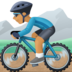 Man Mountain Biking: Medium Skin Tone Emoji Copy Paste ― 🚵🏽‍♂ - facebook