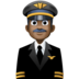 Man Pilot: Dark Skin Tone Emoji Copy Paste ― 👨🏿‍✈ - facebook