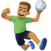 Man Playing Handball: Medium Skin Tone Emoji Copy Paste ― 🤾🏽‍♂ - facebook