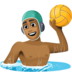 Man Playing Water Polo: Medium-dark Skin Tone Emoji Copy Paste ― 🤽🏾‍♂ - facebook