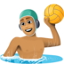 Man Playing Water Polo: Medium Skin Tone Emoji Copy Paste ― 🤽🏽‍♂ - facebook