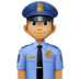 Man Police Officer: Medium Skin Tone Emoji Copy Paste ― 👮🏽‍♂ - facebook