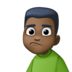 Man Pouting: Dark Skin Tone Emoji Copy Paste ― 🙎🏿‍♂ - facebook