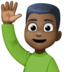 Man Raising Hand: Dark Skin Tone Emoji Copy Paste ― 🙋🏿‍♂ - facebook