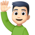 Man Raising Hand: Light Skin Tone Emoji Copy Paste ― 🙋🏻‍♂ - facebook