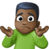 Man Shrugging: Dark Skin Tone Emoji Copy Paste ― 🤷🏿‍♂ - facebook