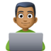 Man Technologist: Medium-dark Skin Tone Emoji Copy Paste ― 👨🏾‍💻 - facebook