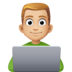 Man Technologist: Medium-light Skin Tone Emoji Copy Paste ― 👨🏼‍💻 - facebook