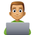 Man Technologist: Medium Skin Tone Emoji Copy Paste ― 👨🏽‍💻 - facebook