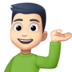 Man Tipping Hand: Light Skin Tone Emoji Copy Paste ― 💁🏻‍♂ - facebook
