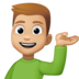 Man Tipping Hand: Medium-light Skin Tone Emoji Copy Paste ― 💁🏼‍♂ - facebook