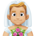 Man With Veil: Medium-light Skin Tone Emoji Copy Paste ― 👰🏼‍♂ - facebook