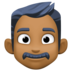 Man: Medium-dark Skin Tone Emoji Copy Paste ― 👨🏾 - facebook