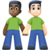 Men Holding Hands: Dark Skin Tone, Light Skin Tone Emoji Copy Paste ― 👨🏿‍🤝‍👨🏻 - facebook