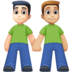 Men Holding Hands: Light Skin Tone, Medium-light Skin Tone Emoji Copy Paste ― 👨🏻‍🤝‍👨🏼 - facebook