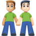 Men Holding Hands: Medium-light Skin Tone, Light Skin Tone Emoji Copy Paste ― 👨🏼‍🤝‍👨🏻 - facebook