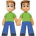 Men Holding Hands: Medium-light Skin Tone, Medium Skin Tone Emoji Copy Paste ― 👨🏼‍🤝‍👨🏽 - facebook