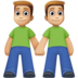 Men Holding Hands: Medium-light Skin Tone Emoji Copy Paste ― 👬🏼 - facebook