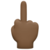 Middle Finger: Dark Skin Tone Emoji Copy Paste ― 🖕🏿 - facebook