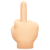 Middle Finger: Light Skin Tone Emoji Copy Paste ― 🖕🏻 - facebook