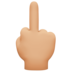 Middle Finger: Medium-light Skin Tone Emoji Copy Paste ― 🖕🏼 - facebook