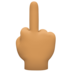 Middle Finger: Medium Skin Tone Emoji Copy Paste ― 🖕🏽 - facebook