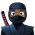 Ninja: Dark Skin Tone Emoji Copy Paste ― 🥷🏿 - facebook