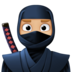 Ninja: Medium-light Skin Tone Emoji Copy Paste ― 🥷🏼 - facebook