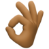 OK Hand: Medium-dark Skin Tone Emoji Copy Paste ― 👌🏾 - facebook