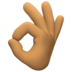 OK Hand: Medium Skin Tone Emoji Copy Paste ― 👌🏽 - facebook