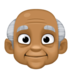 Old Man: Medium-dark Skin Tone Emoji Copy Paste ― 👴🏾 - facebook