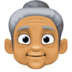 Old Woman: Medium Skin Tone Emoji Copy Paste ― 👵🏽 - facebook