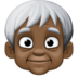 Older Person: Dark Skin Tone Emoji Copy Paste ― 🧓🏿 - facebook